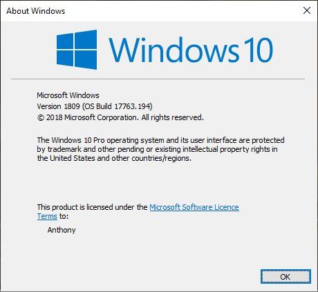 Windows 10 Build 17763.194：修復WMP進度條問題